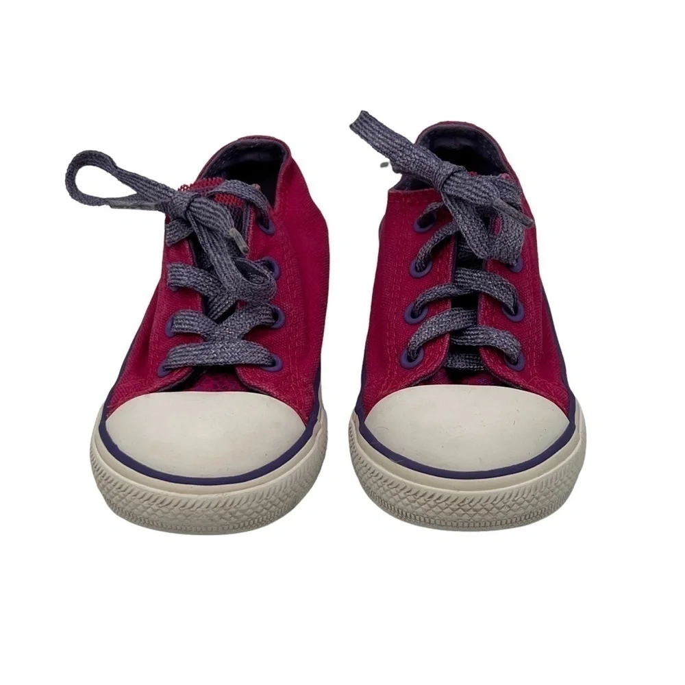 Converse All Star Pink Purple Sneakers Size 8 Toddler Girl’s